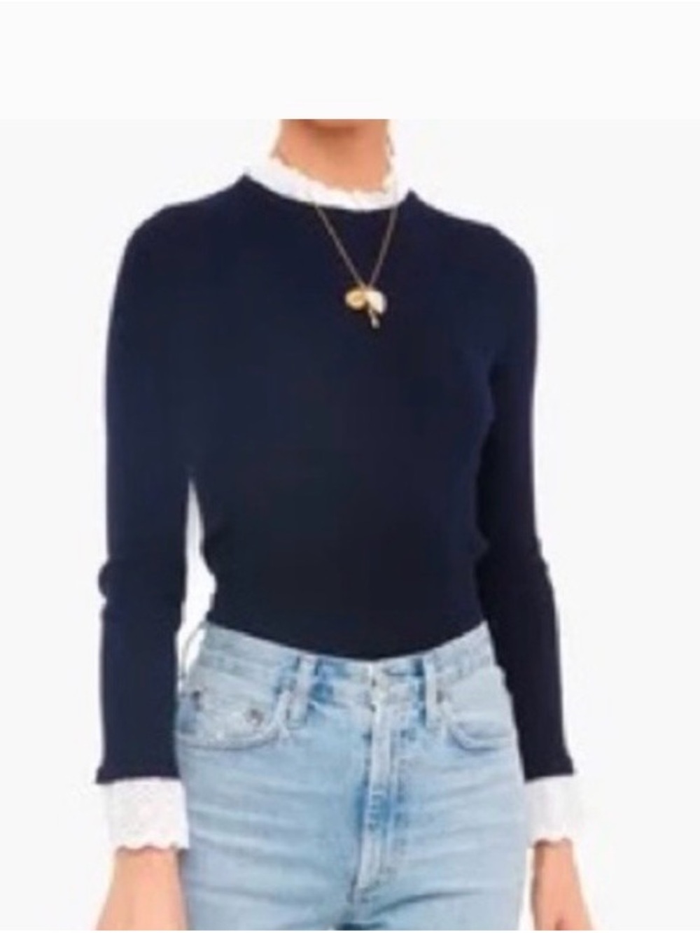 Tuckernuck - Rosemary Eyelet Knit Top - Medium